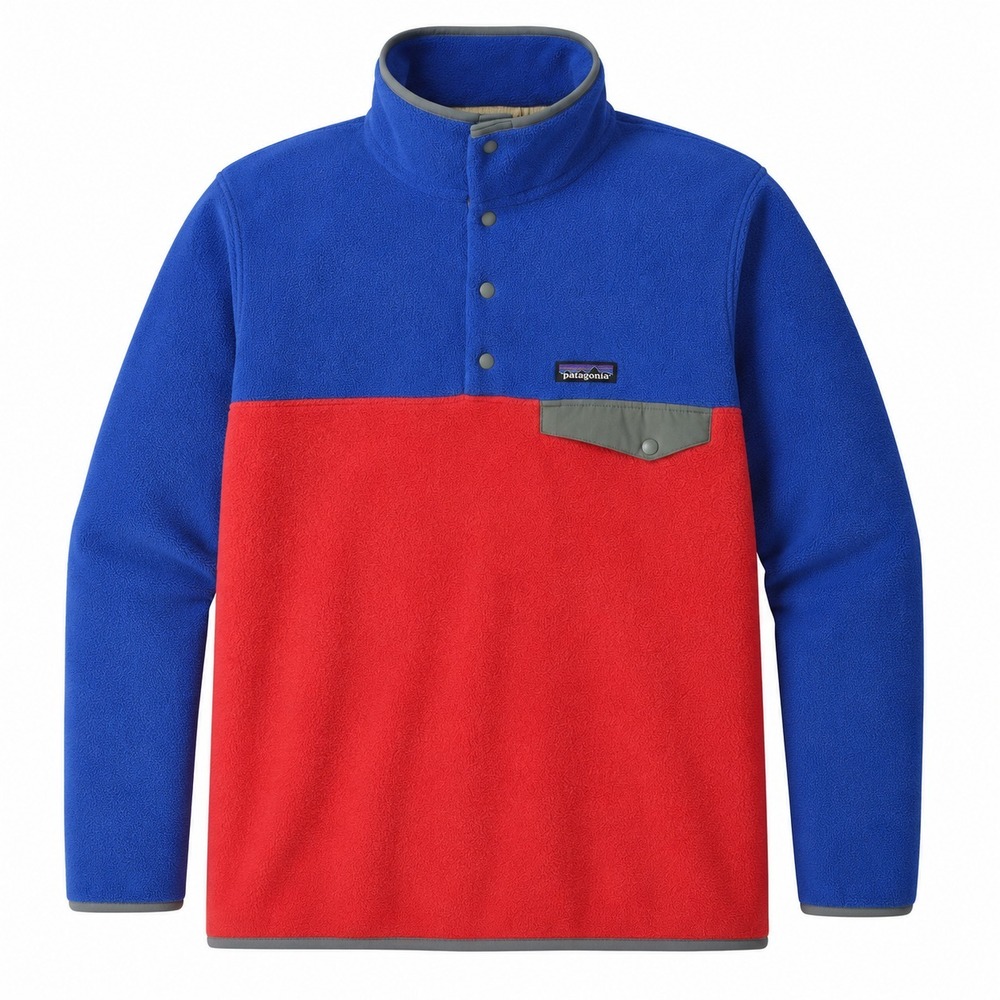 Patagonia Synchilla  Snap-T Fleece Pullover Men's Small Blue Red NWT